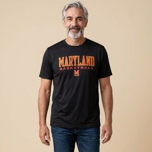 NWT Fanatics Unisex Black Maryland Terrapin Basketball T-Shirt - Size Large